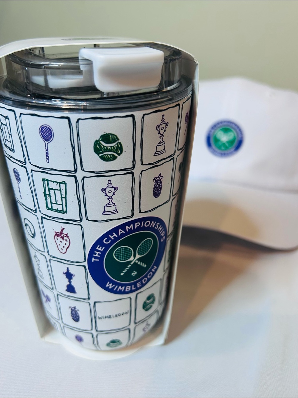Wimbledon Championships Souvenir Items: Insulated Travel Mug, Socks Baseball Hat - Picture 4 of 10
